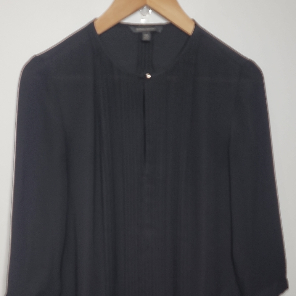 Banana Republic Tunic Peplum Black Blouse